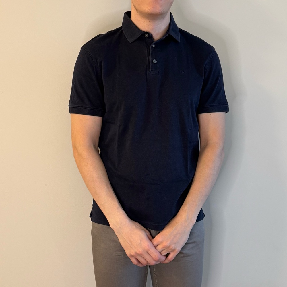 Calvin Klein Navy Liquid Touch Polo
